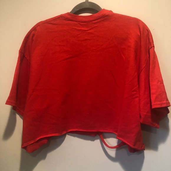 University of Utah red distressed gold eyelet crop - Picture 7 of 7